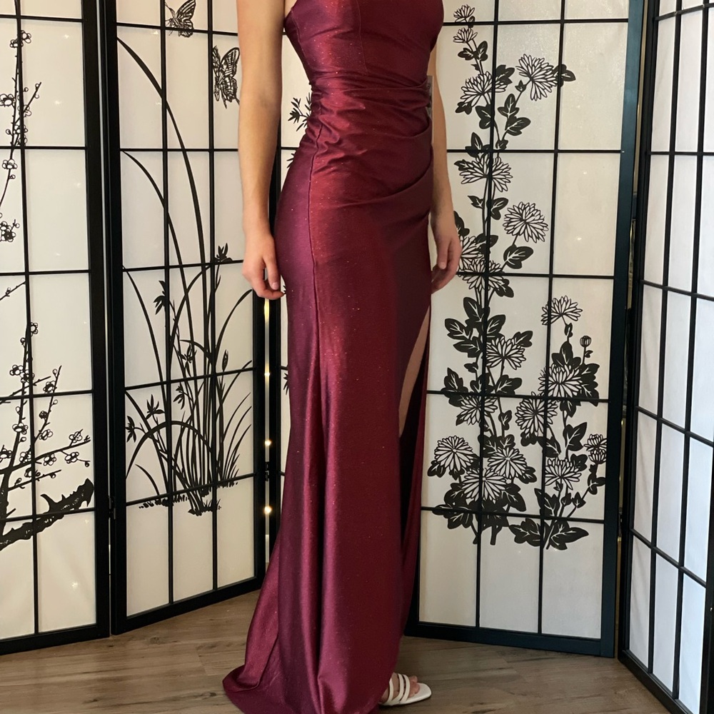 Honey and Rosie Burgundy Maxi Dress